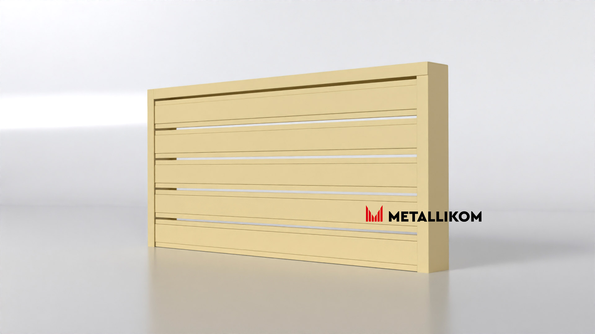 Планкен для забора 120 mm RAL 1014 – покрытие матвоое, толщина 0,45 мм