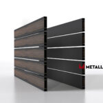 Планкен для забора Printec под дерево 120 mm RAL 7024 – покрытие полиэстер, толщина 0,45 мм в Тольятти | фото 1